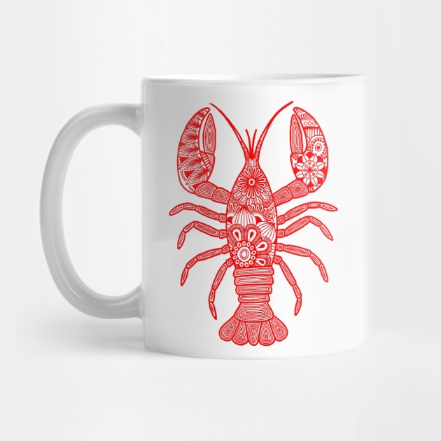 Lobster (red and white vertical) by calenbundalas